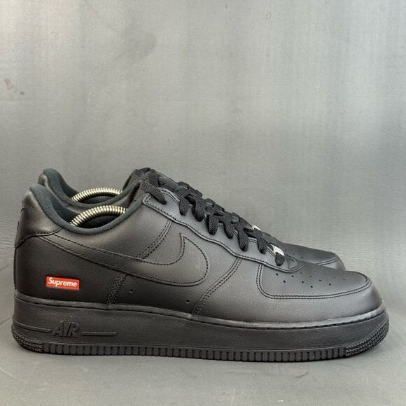 Supreme x Nike Air Force 1 Low 'Box Logo - Black' sneaker shoes men's size 12